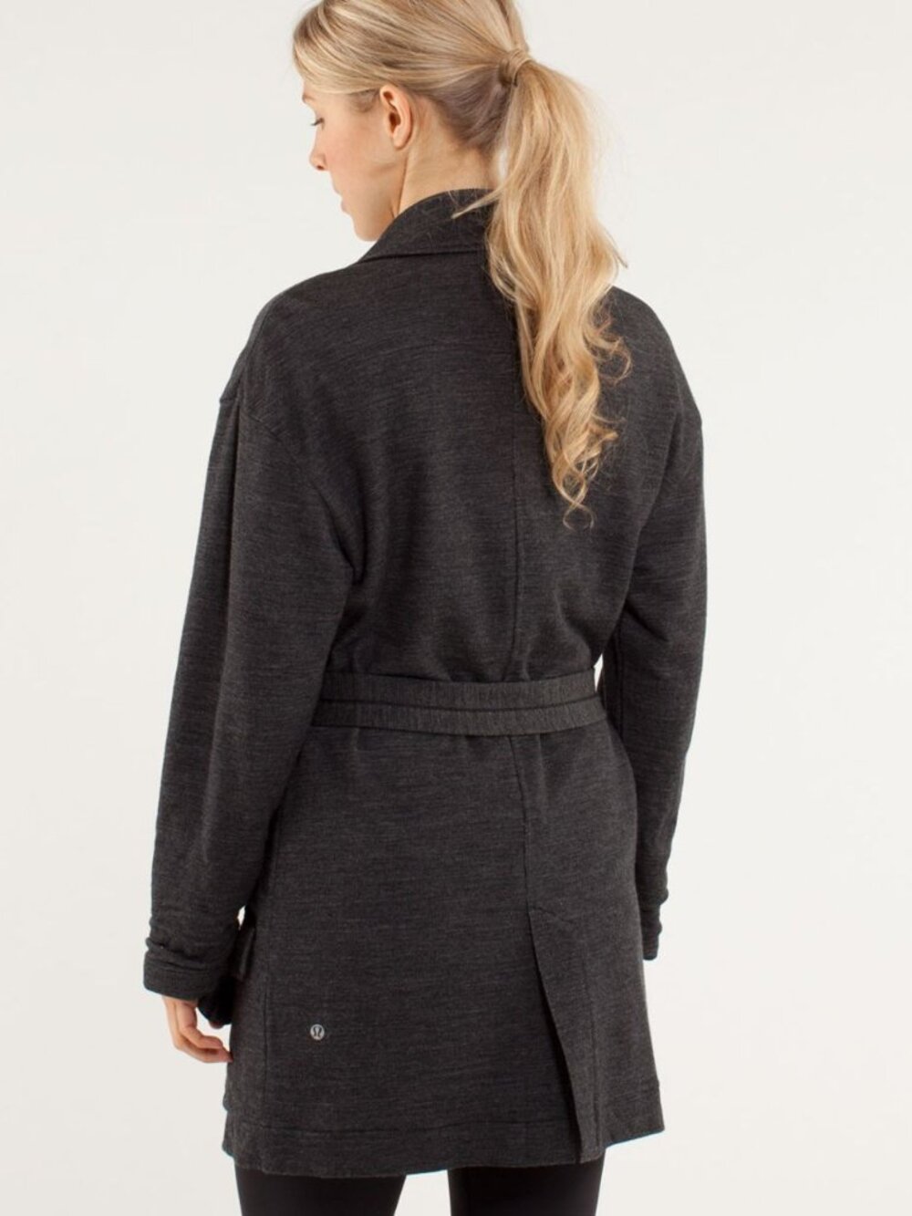 Lululemon Clutch Coat Wool Blazer Wrap Jacket Size 8